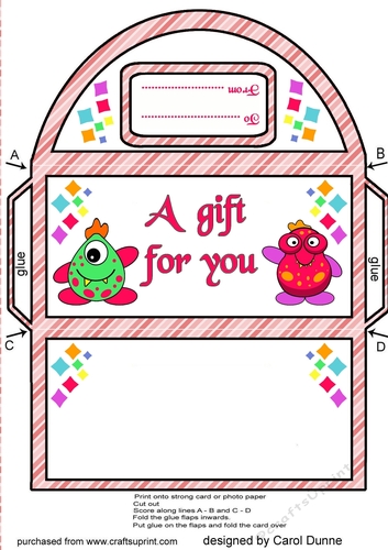 Money Wallet Monsters (pink)