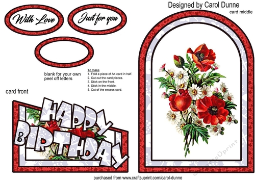 Cutaway Poppies & daisies