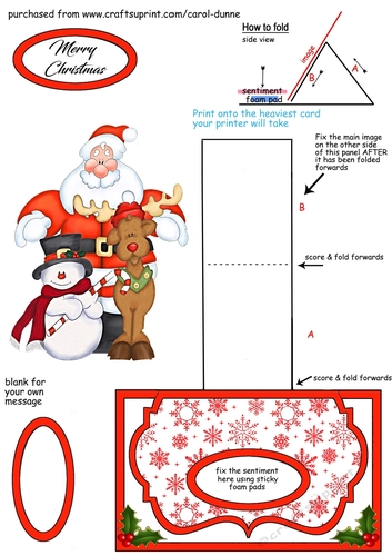 Small easel Santa & friends
