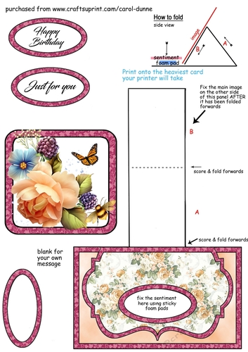 Small easel English roses