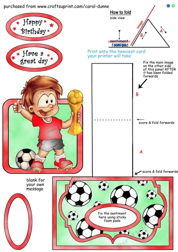 Small easel Football Champion (Red)