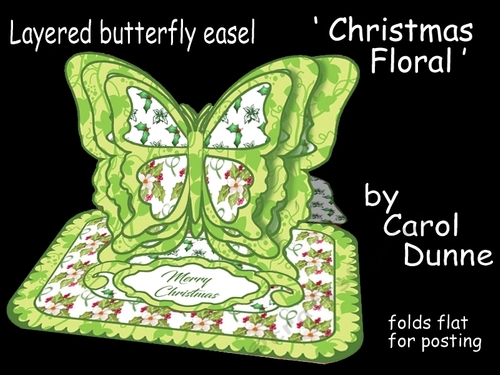 Butterfly easel Christmas Floral