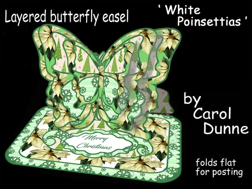 Butterfly easel White Poinsettias