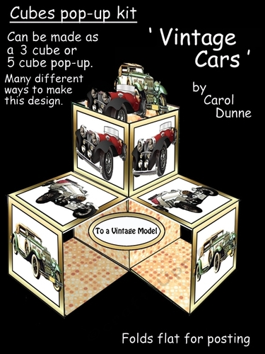 Pop-up cube Vintage Cars