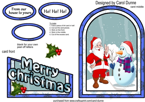 Cutaway Santa & snowman