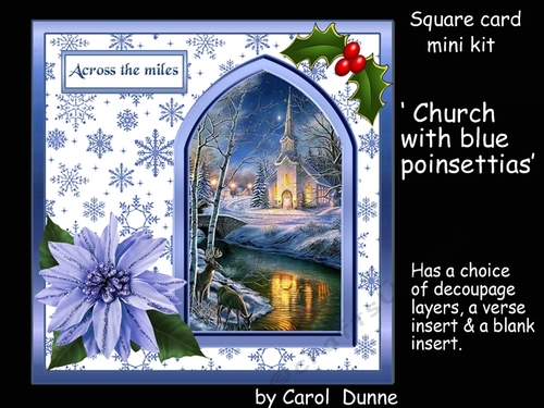 SC Church with blue poinsettias