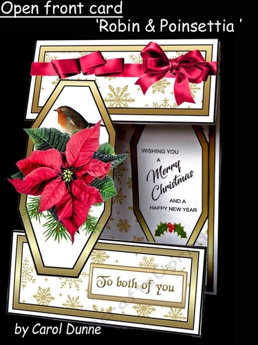 Open front Robin & Poinsettia