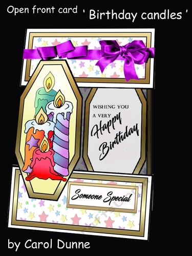 Open front Birthday Candles
