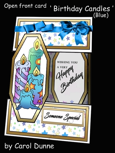Open front Birthday Candles (Blue)