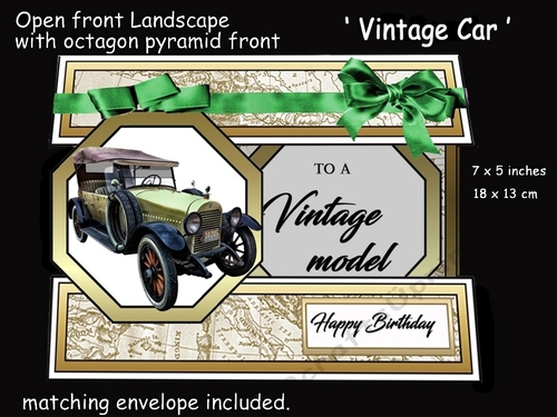 Open front Landscape Vintage Car