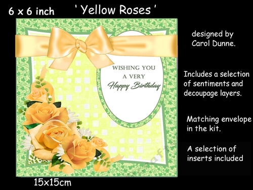 Yellow Roses 6x6inch