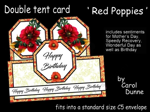 Double tent Red Poppies