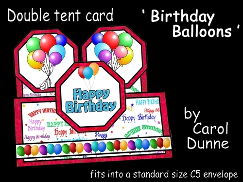 Double tent Birthday Balloons