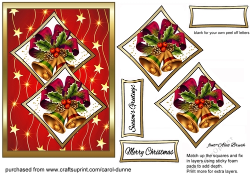 Two squares Christmas Bells