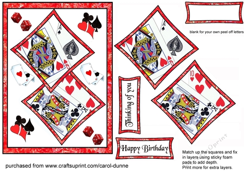 Two squares Playing Cards