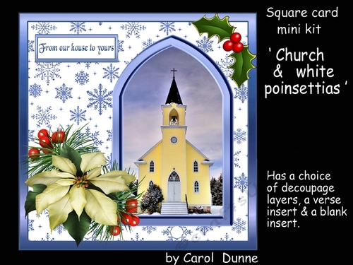 Sc Church & white poinsettias