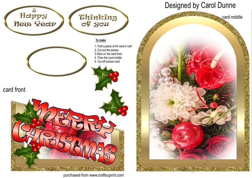 Cutaway Christmas bouquet
