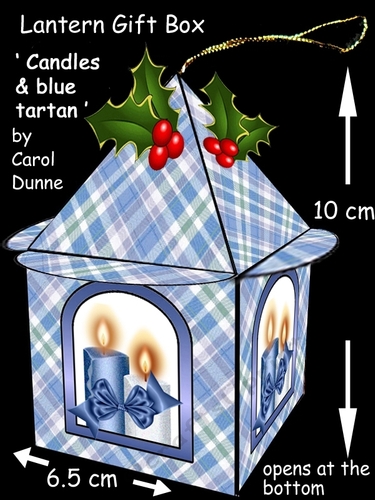 Lantern Candles & blue tartan