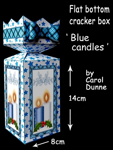 Cracker box Blue candles