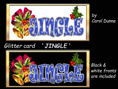 Glitter card  Jingle