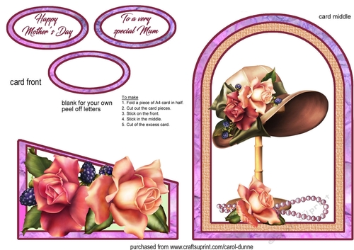Cutaway Hat with roses MD