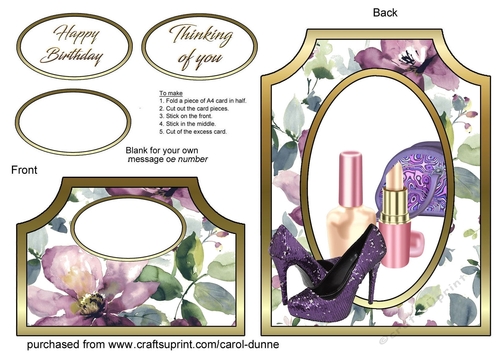 Cutaway Purple shoe & roses