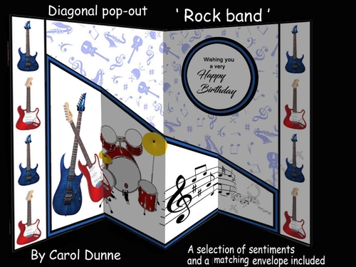 Diagonal pop-out Rock band