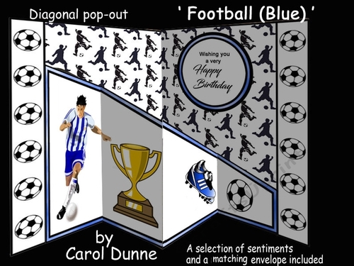 Diagonal pop-out Football (blue)