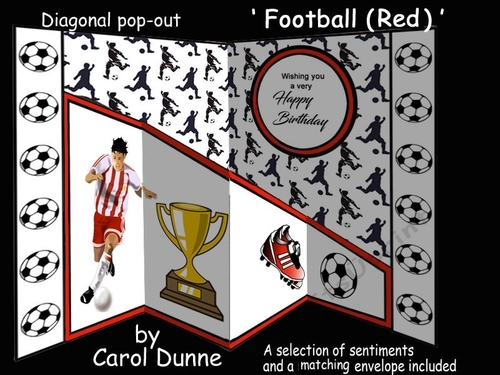 Diagonal pop-out Football (red)