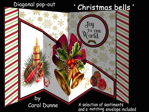 Diagonal pop-out Christmas bells