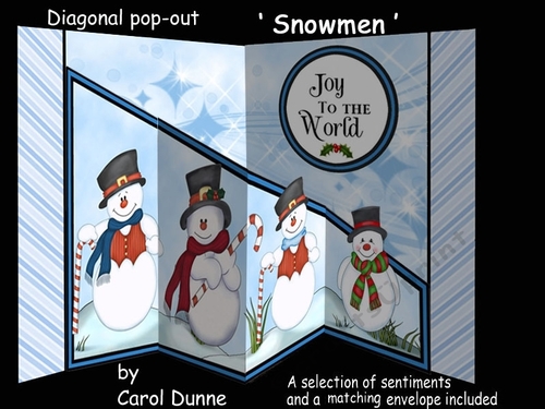 Diagonal pop-out Snowmen