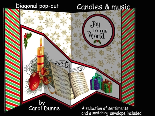 Diagonal pop-out Candles & music