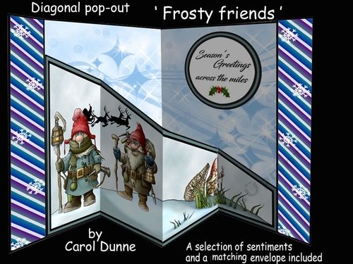 Diagonal pop-out Frosty friends