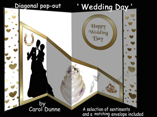 Diagonal pop-out Wedding day