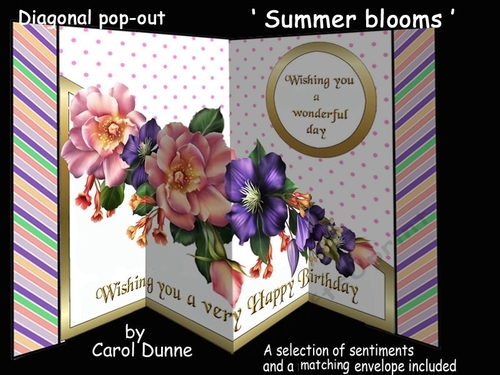 Diagonal pop-out Summer blooms