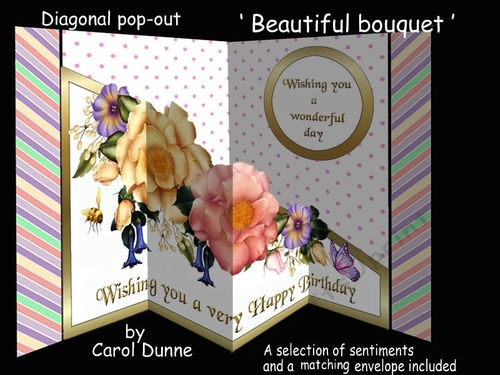 Diagonal pop-out Beautiful bouquet