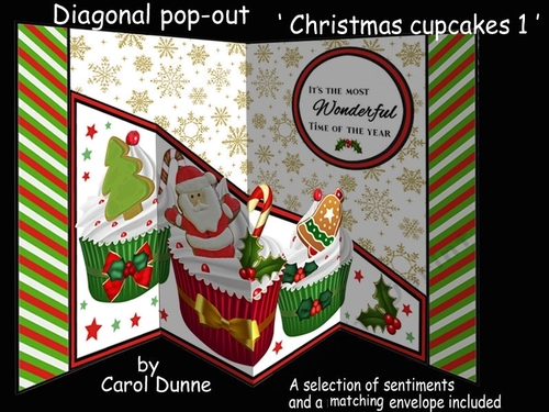 Diagonal pop-out Christmas cupcakes1