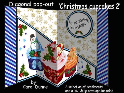 Diagonal pop-out Christmas cupcakes2