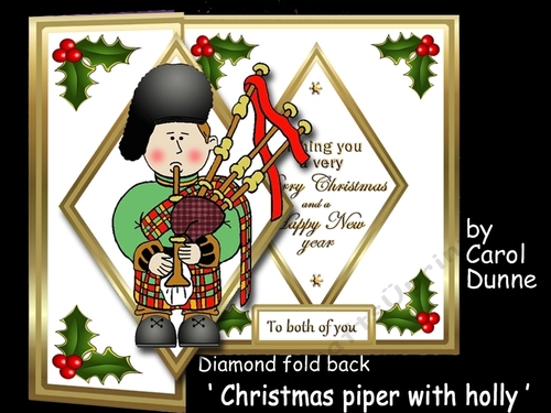 DFB Christmas piper with holly