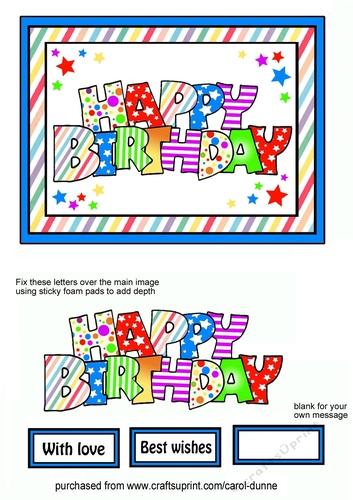 Birthday letters (blue)