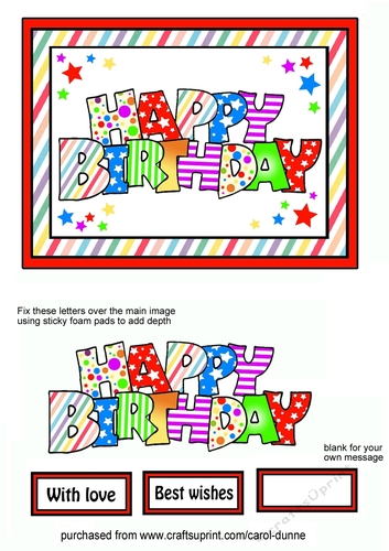 Birthday letters (red)
