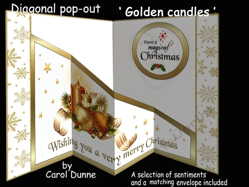 Diagonal pop-out Golden candles