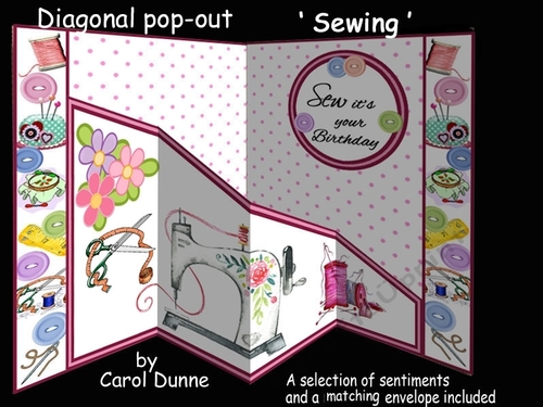 Diagonal pop-out Sewing