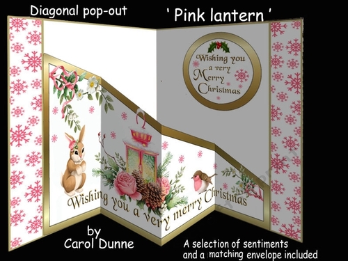 Diagonal pop-out Pink lantern