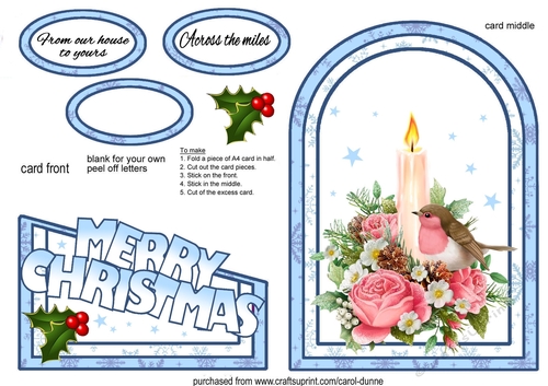 Cutaway Candle with roses