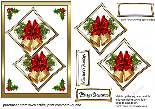 Two squares Bells & holly