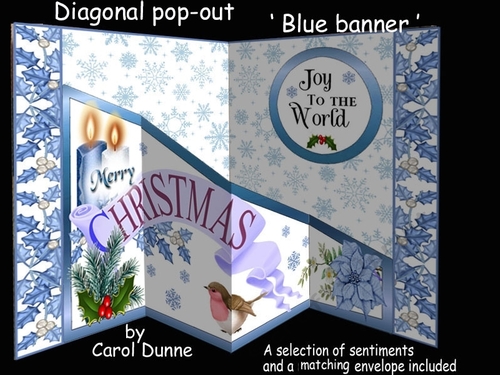 Diagonal pop-out Blue banner