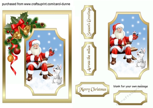 Santas friends 5x7inches