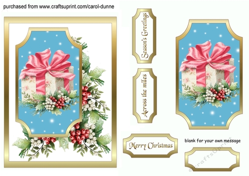 Christmas gift box 5x7inches