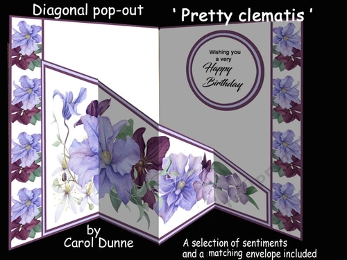 Diagonal pop-out pretty clematis